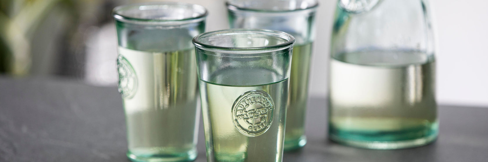 Authentic Recycled Glassware and storage jars