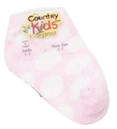 pink baby organic spotty socks