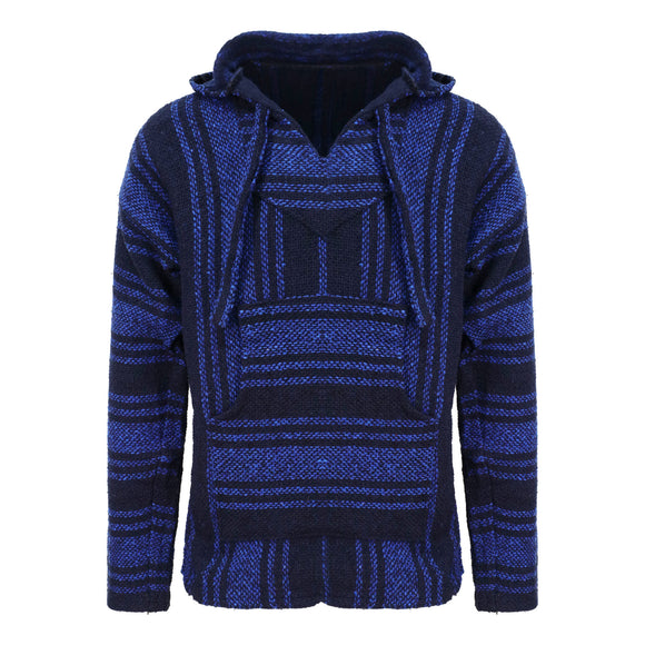 navy blue and black mexican baja