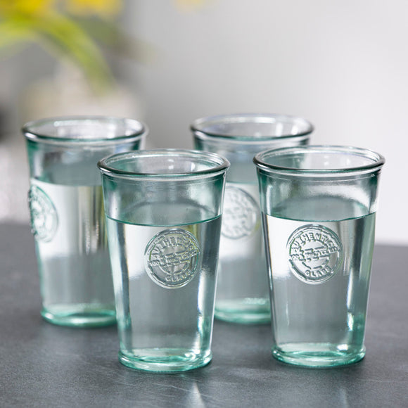 Authentic Recycled Glass Tumblers 300ml set of 4