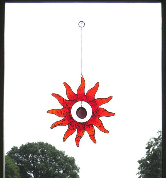 sun catcher in garden window