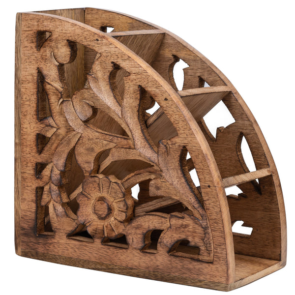 Mango wood remote control holder