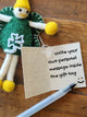 Personalised message tag, showing space to write your own message