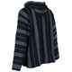 Dark Stripe Mexican Baja Hoodie - Side on