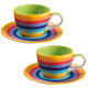 A pair of fairtrade cup and saucers