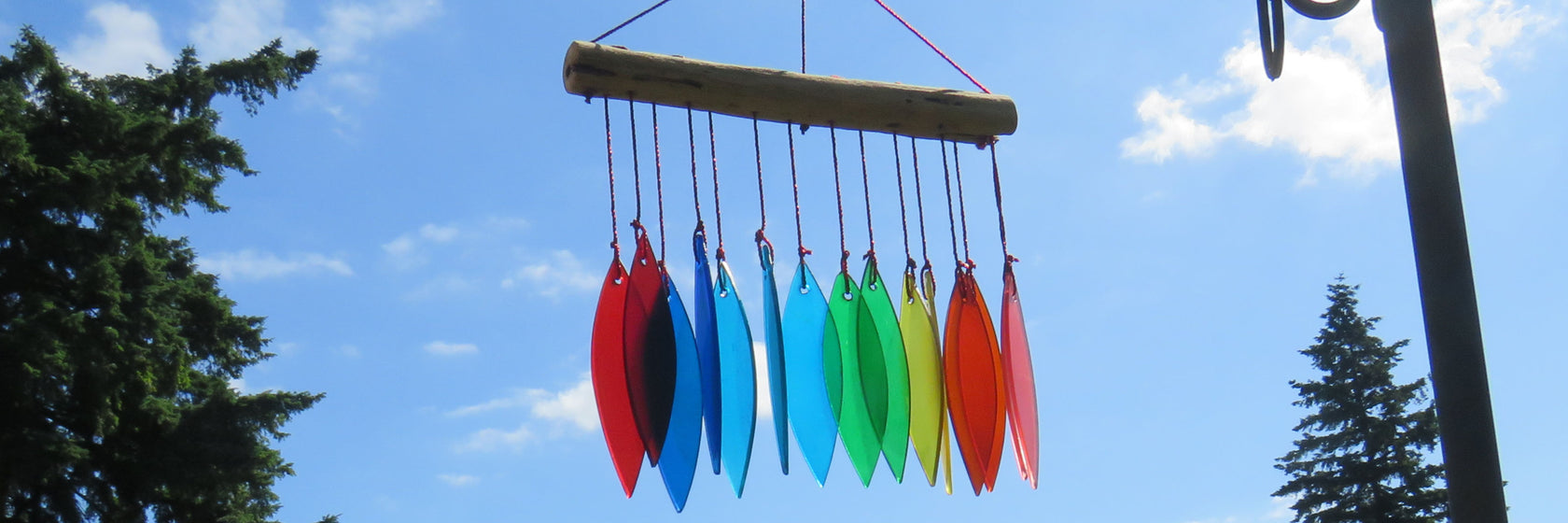 Fair trade Windchimes - glass rainbow windchime