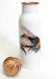 Copper Water Bottle with Large Bumble bee