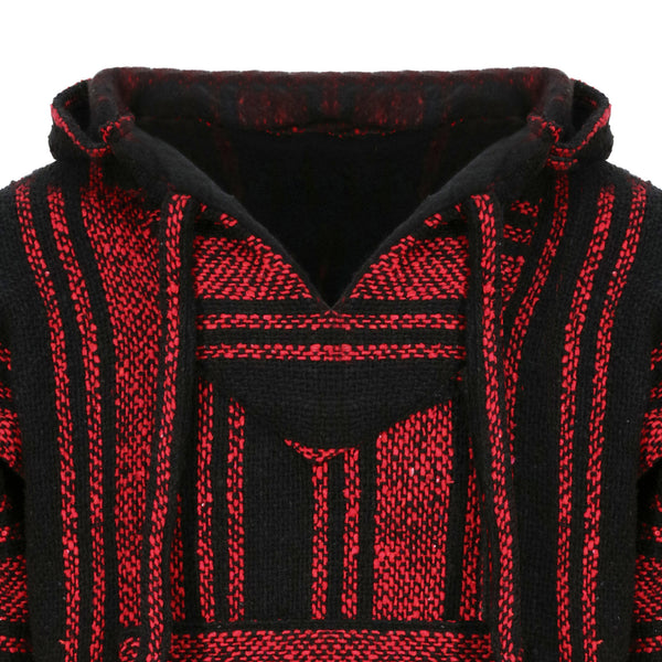 Red and Black Hoodie close up
