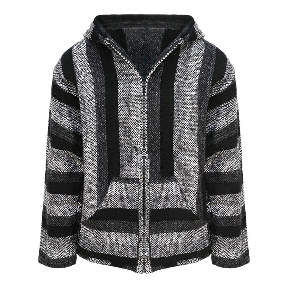 Zipped grey baja hoodie