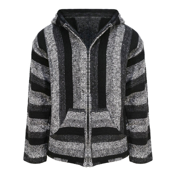 Zipped grey baja hoodie