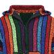 Full length zip rainbow coloured baja hoodie