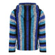 Rear of blue stripe hoodie