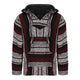 Maroon, Black and White baja hoodie