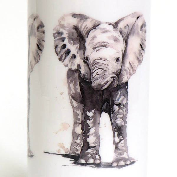Baby elephant design close up