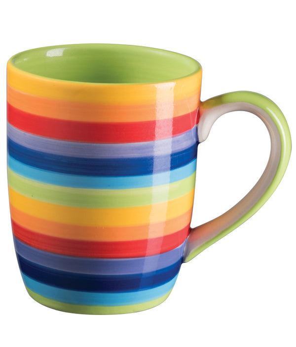 Horizontal Rainbow striped coffee mug