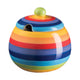 rainbow striped sugar bowl