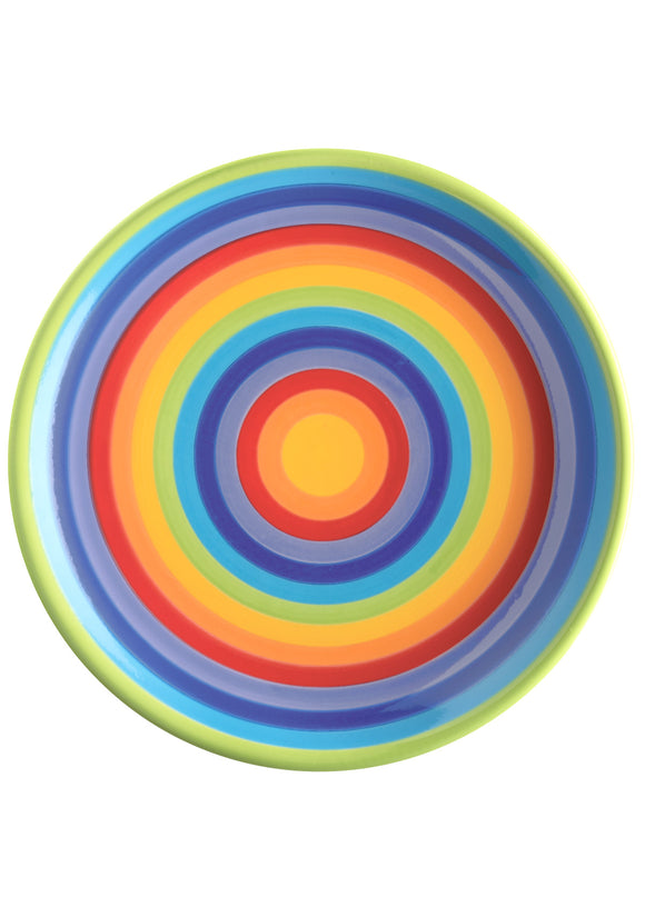 Rainbow Stripe Dinnner Plate