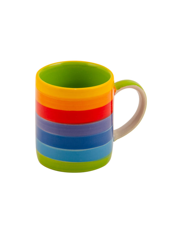 single rainbow espresso mug