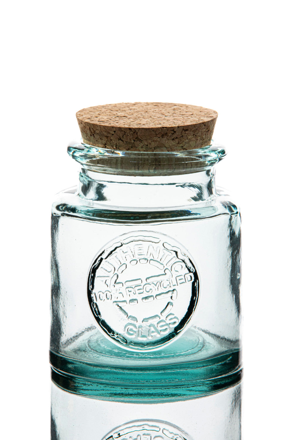 Recycled Glass Jar with cork lid ⋆ Red Rooster Trading Company