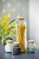 Authentic recycled glass storage jars