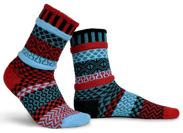 Solmate socks Mars red blue socks