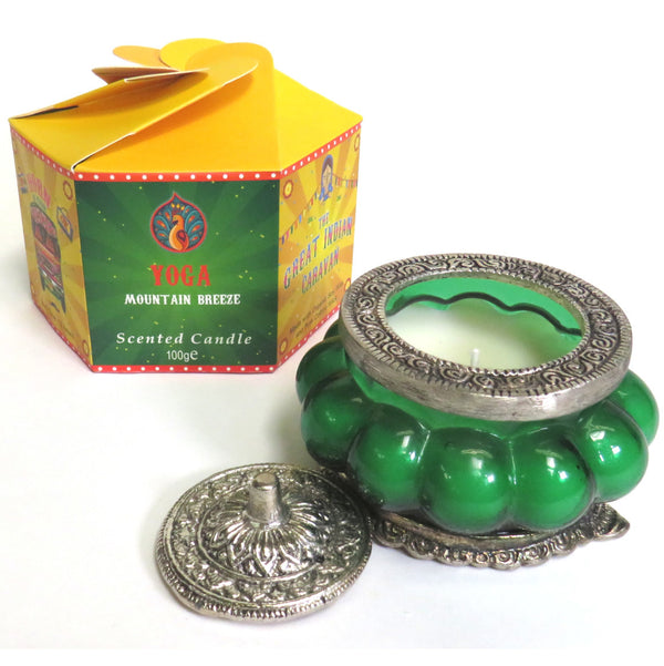 Mountain Breeze scented organic soy wax candle