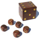 Dice box with set of 5 dice