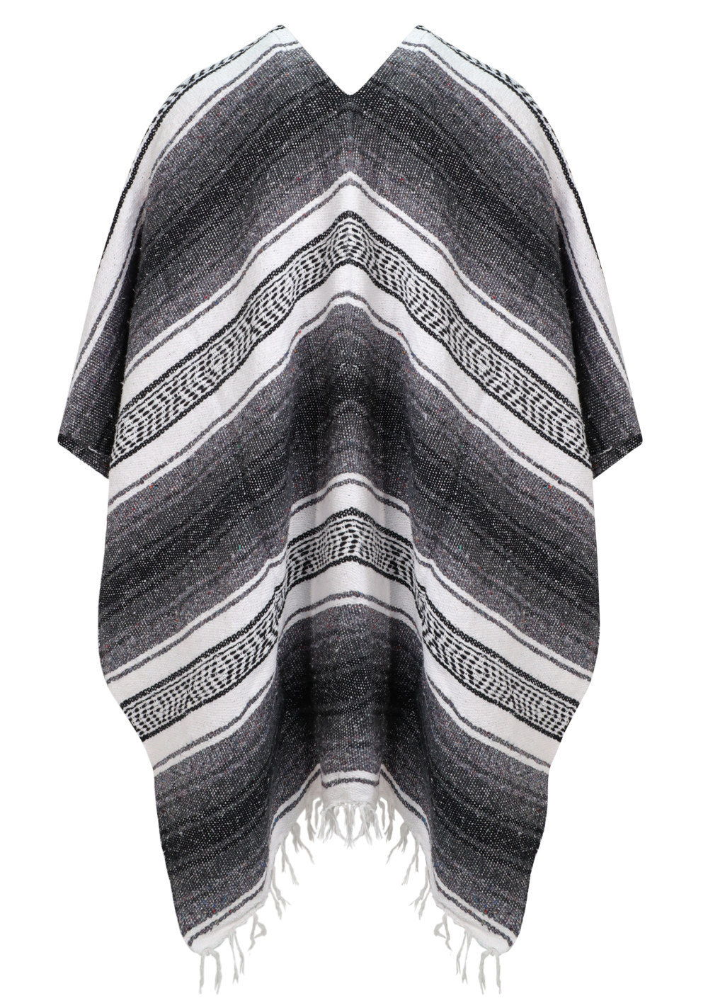 Mexican blanket poncho sale