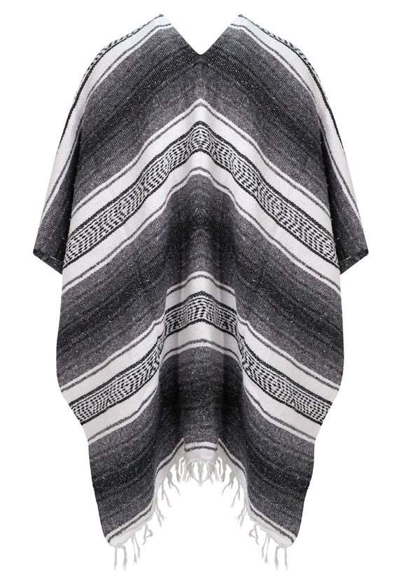 Grey Mexican Poncho