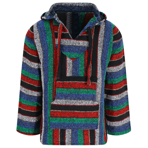 baja multi coloured red green blue white black striped