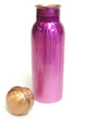 Pink water bottle made from copper