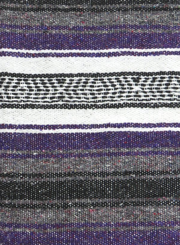 Hand loomed purple blanket
