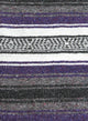 Hand loomed purple blanket