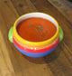 rainbow soup bowl with yummy soup