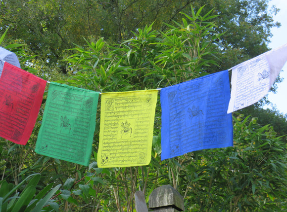String of fairtrade cotton prayer flags